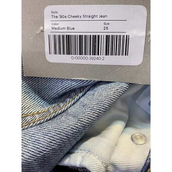 NWT Everlane Womens The 90s Cheeky Jean Size 26 Button Fly High Rise Str… - Picture 14 of 15